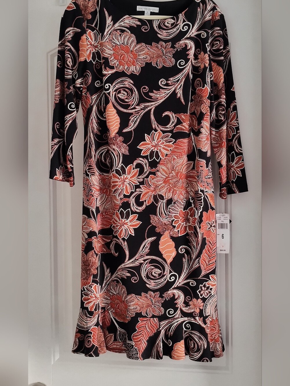 Sandra Darren Floral Print Dress Size 6